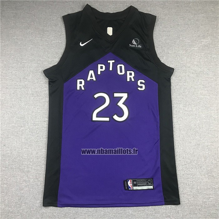 Maillot Tornto Raptors Fred Vanvleet No 23 Earned 2020-21 Noir Volet